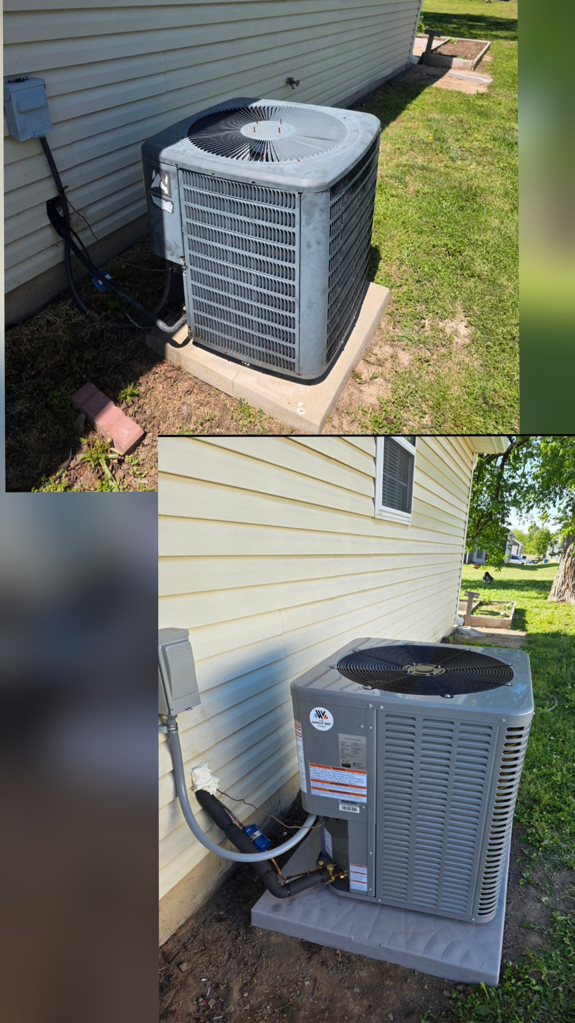 Heat pump replacement with new pad