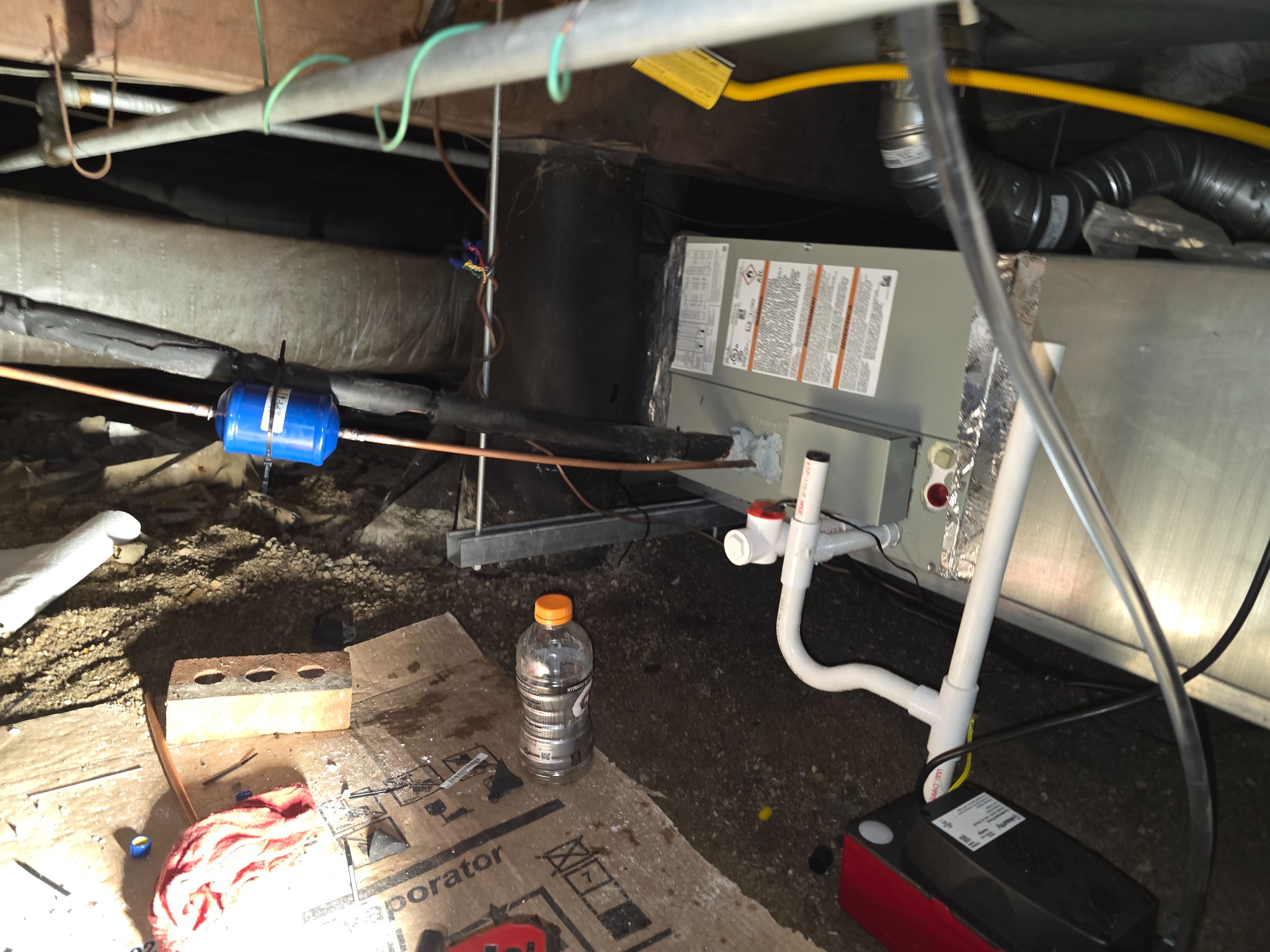 Furnace installation in progress
